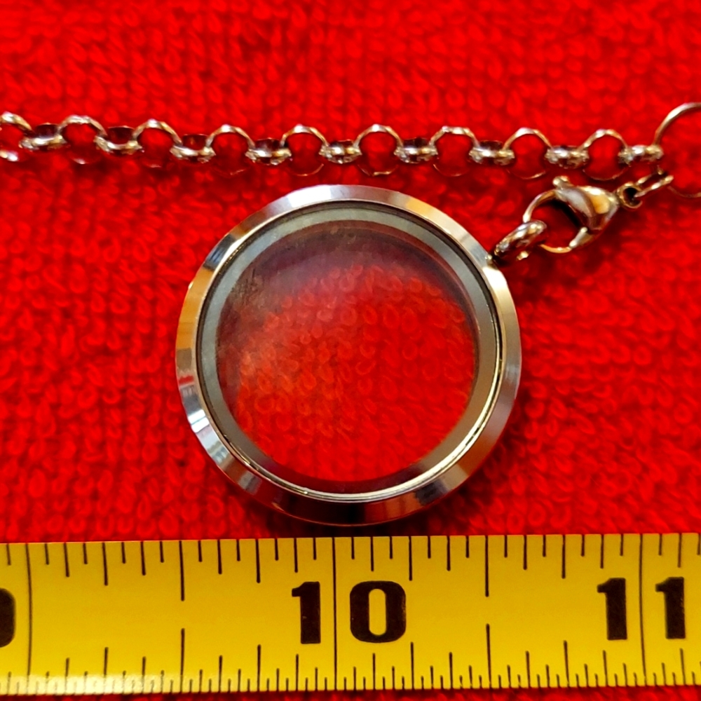 Origami locket and chain 16 inches
